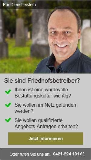 Sie sind Friedhofsbetreiber und möchten im Netz gefunden werden? Jetzt Mitglied im Trauer.de-Netzwerk werden!